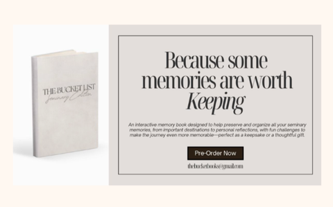 The Bucket List - Seminary Memory Book - Pre-order Now! B"H Shipping in August... Limited Stock!