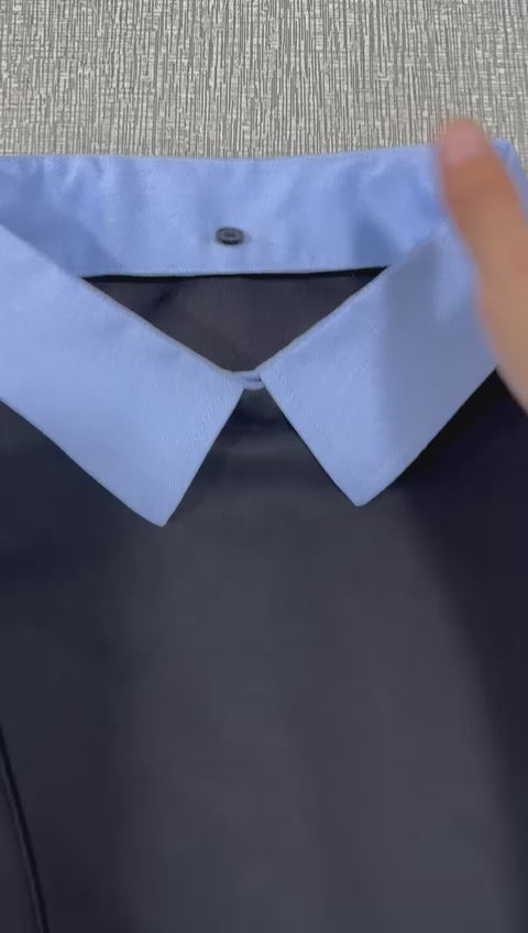 LIGHT BLUE COLLARS ( detachable collars that button onto our sweatshirts and t-shirts)