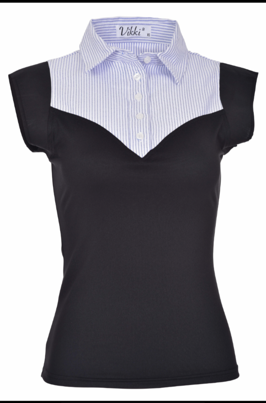 MYUNISHELL Non Iron Blue & White stripe