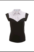 MYUNISHELL Non Iron Burgundy & Blue Stripe